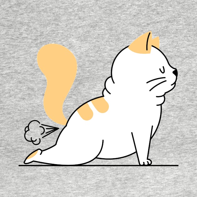 Yoga Fart Cat by InkyArt